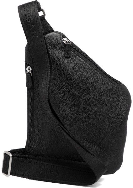 Siyah Hakiki Deri Erkek Çapraz Askılı Çanta - S1AC00021457-A6F