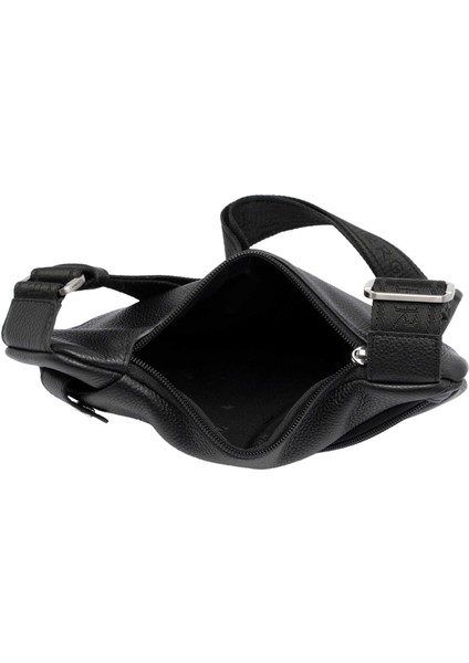 Siyah Hakiki Deri Erkek Çapraz Askılı Çanta - S1AC00021457-A6F