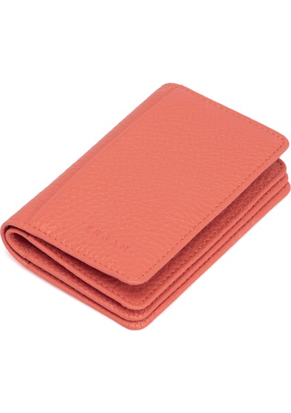 Pembe Hakiki Deri Unisex Kredi Kartlık - S1KK00001601-S2A
