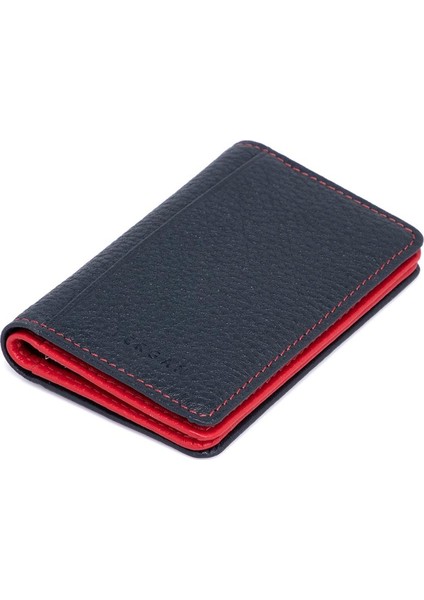 Lacivert Hakiki Deri Unisex Kredi Kartlık - S1KK00001601-N74