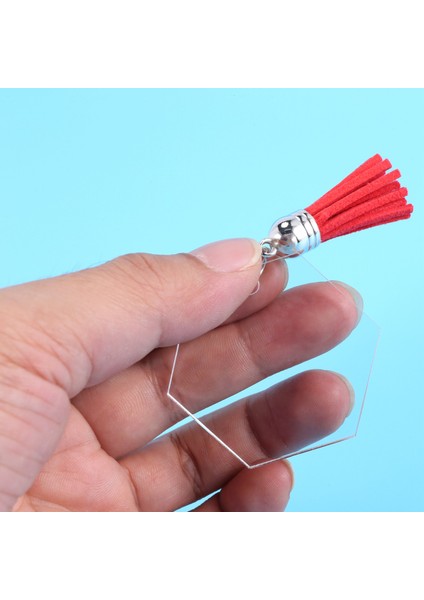 72PCS Akrilik Şeffaf Diskler Altıgen Keychain Boşluklar Takılar ve Püskül Kolye, Dıy El Sanatları Için Zincirle Anahtarlama (Yurt Dışından) fırsatları