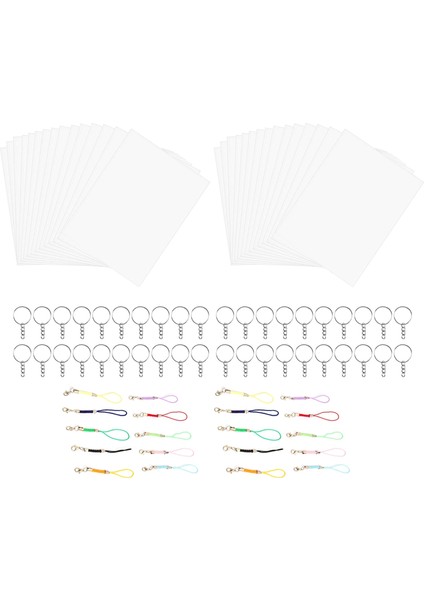 Plastik Sayfalar Shrink Plastik Kağıt Kiti Berrak Isı Shrinky Art Film Dinks Kağıt Anahtar Aksesuarları (Yurt Dışından)