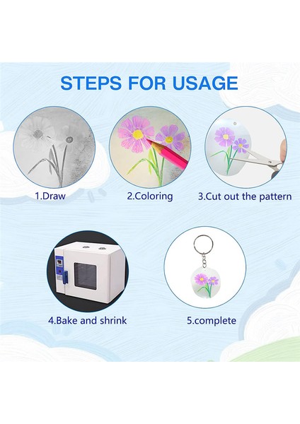 Plastik Sayfalar Shrink Plastik Kağıt Kiti Berrak Isı Shrinky Art Film Dinks Kağıt Anahtar Aksesuarları (Yurt Dışından) indirimleri