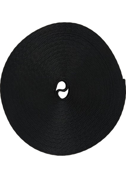 Siyah 10 Metre Naylon Dokuma Bandı Çok Kullanımlı Kayış Çember (25MM) Genişlik (Yurt Dışından)