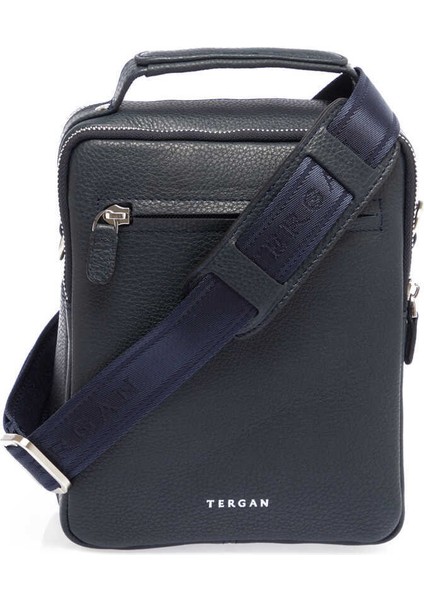 Lacivert Hakiki Deri Erkek Çapraz Askılı Çanta - S1AC00021482-A38