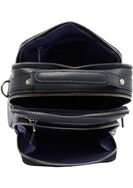 Lacivert Hakiki Deri Erkek Çapraz Askılı Çanta - S1AC00021482-A38