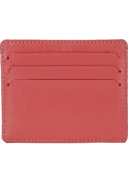 Pembe Hakiki Deri Unisex Kredi Kartlık - S1KK00001050-M6J