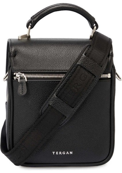 Siyah Hakiki Deri Erkek Çapraz Askılı Çanta - S1AC00002928-A6F