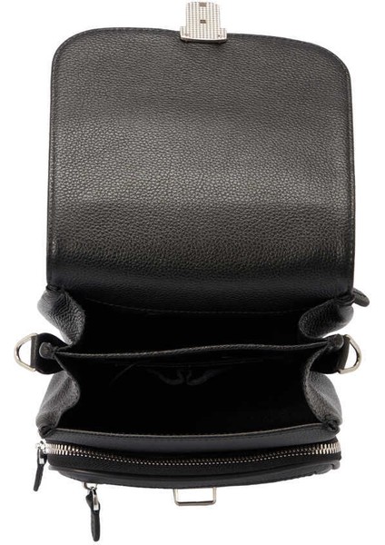 Siyah Hakiki Deri Erkek Çapraz Askılı Çanta - S1AC00002928-A6F