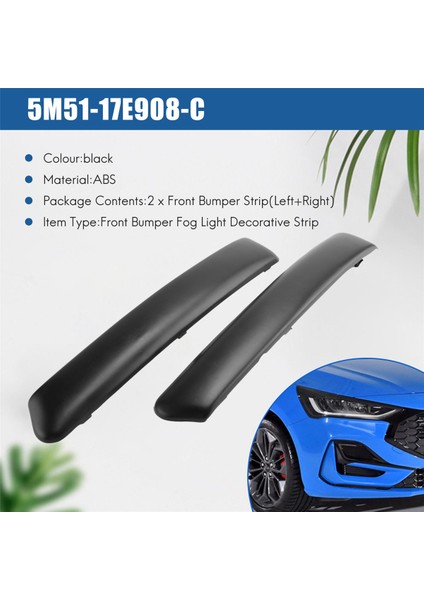 Ford Focus Için Ön Tampon Lambası Hood 2 Mk2 2005 2006 2007 Sis Işık Kapağı Dekoratif Şerit 1352835 1317806 (Yurt Dışından) indirimleri