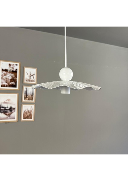 Teyra Beyaz Tekli Avize Beyaz Boncuk Başlık Sarkıt Lamba Restoran Salon Aydınlatma indirimleri