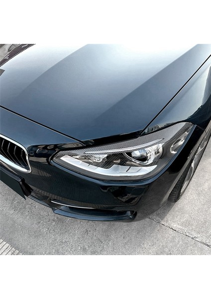 Bmw 1 Serisi F20 F21 Için 2011-2014 Karbon Fiber Ön Far Kapağı Garnitür Strip Kaş Kapak Döşeme Sticker (Yurt Dışından) fiyatları