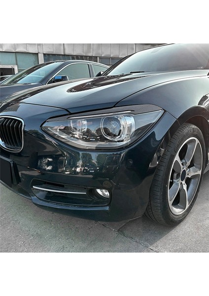 Bmw 1 Serisi F20 F21 Için 2011-2014 Karbon Fiber Ön Far Kapağı Garnitür Strip Kaş Kapak Döşeme Sticker (Yurt Dışından) indirimleri