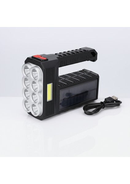 Güneş Enerjili Kamp & Av Feneri Su Geçirmez, Çok Modlu, Cob Yan Işıklı