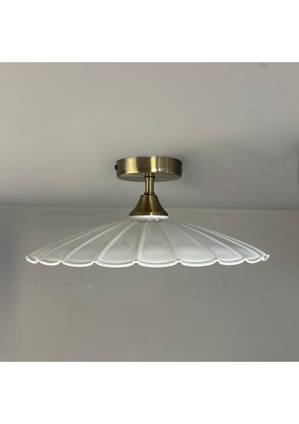 Risso Beyaz Metal Büyük Avize Piramit Plafonyer Başlık Tekli Rustik Cafe Modern Sarkıt Aydınlatma