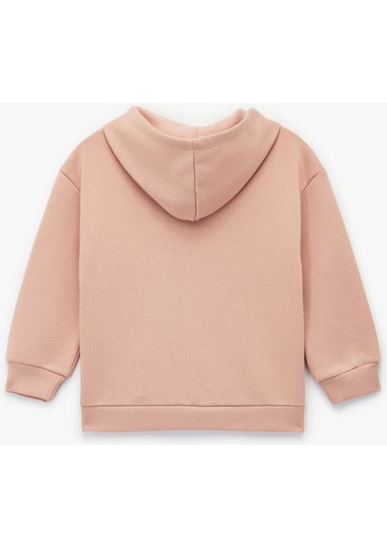 Uzun Kollu Fermuarlı Kapşonlu Pamuklu Sweatshirt fiyatları