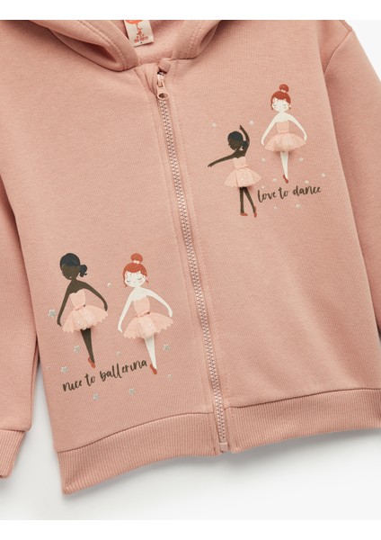 Uzun Kollu Fermuarlı Kapşonlu Pamuklu Sweatshirt modelleri