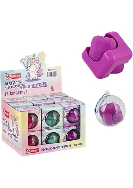 Magical Unicorns Dönen Silgi Kutulu - 2 Adet