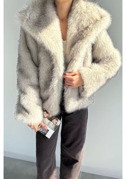 Kadın Şal Yaka Iç Astarlı Saçaklı Kürklü Mont P-00018689 fiyatları