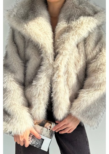 Kadın Şal Yaka Iç Astarlı Saçaklı Kürklü Mont P-00018689 modelleri