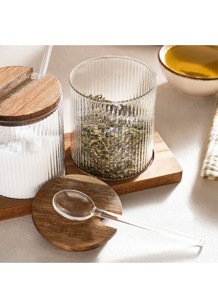 Mova Akasya 3'lü Cam Kaşıklı Baharat Takımı fırsatları