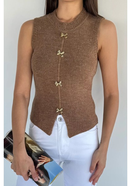 Kadın Gold Düğme Detaylı Triko Bluz P-00018640 modelleri