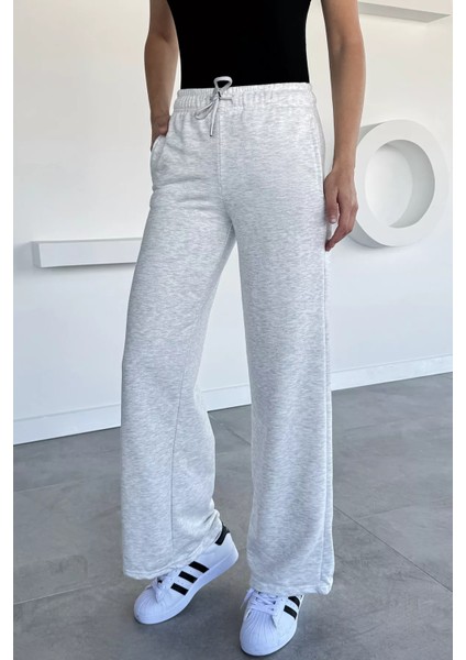 Kadın Bel Lastikli Çift Cepli Palazzo Eşofman Altı P-00018628