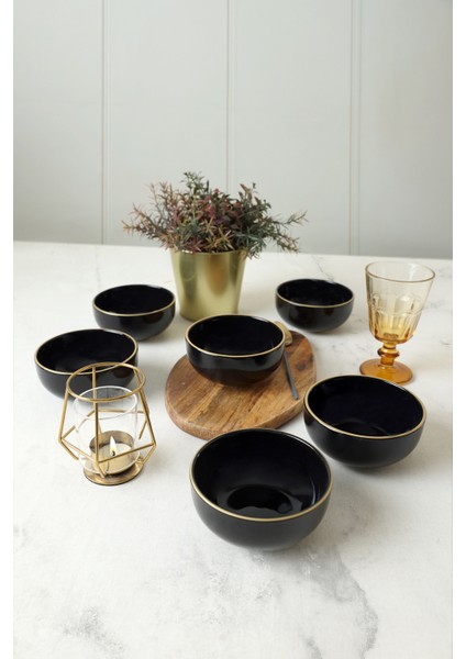 Siyah Gold Bulut Kase 12 cm 6 Adet fiyatları