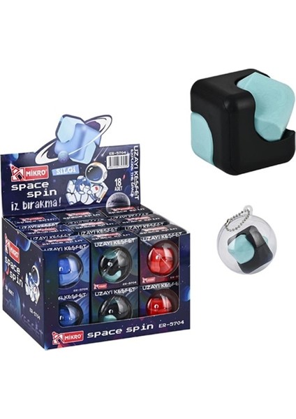 Space Spain Dönen Silgi Kutulu - 2 Adet