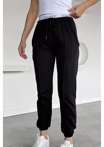 Kadın Bel Baskılı Paça ve Bel Lastikli Çimalı Eşofman Altı P-00018643 fiyatları