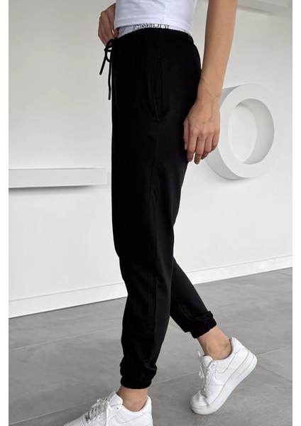 Kadın Bel Baskılı Paça ve Bel Lastikli Çimalı Eşofman Altı P-00018643 modelleri