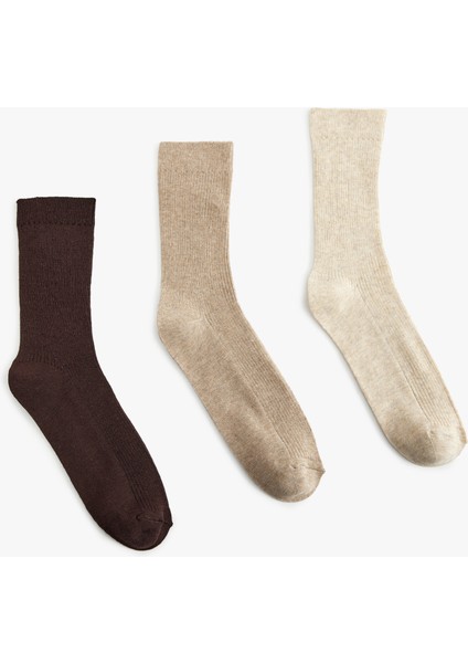 Çok Renkli 3'lü Soket Çorap Seti fiyatları