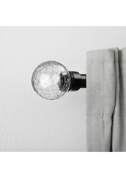 Insektsmal Perde Çubuğu Topuzu Cam Siyah 2 Adet fiyatları