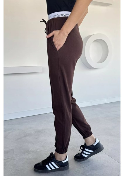 Kadın Bel Baskılı Paça ve Bel Lastikli Çimalı Eşofman Altı P-00018643 fiyatları