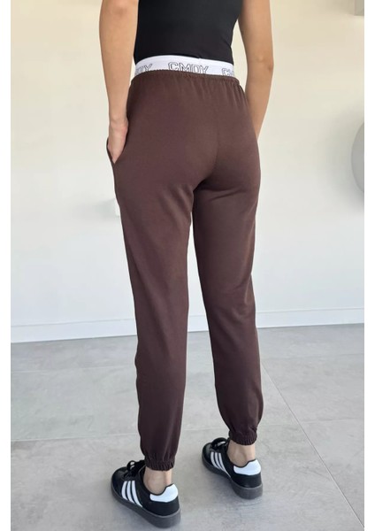 Kadın Bel Baskılı Paça ve Bel Lastikli Çimalı Eşofman Altı P-00018643 modelleri