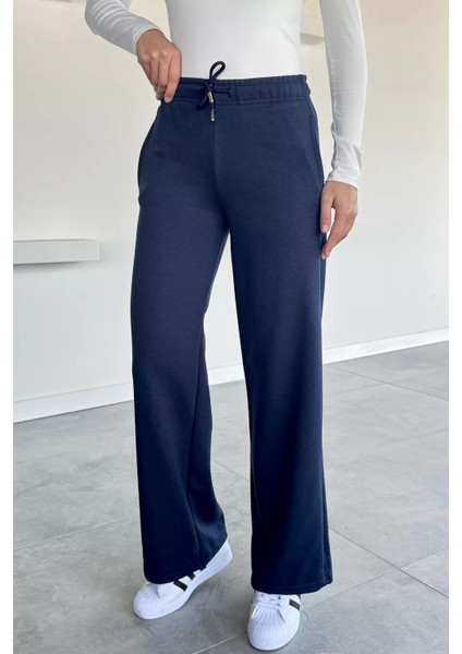 Kadın Bel Lastikli Çift Cepli Palazzo Eşofman Altı P-00018628