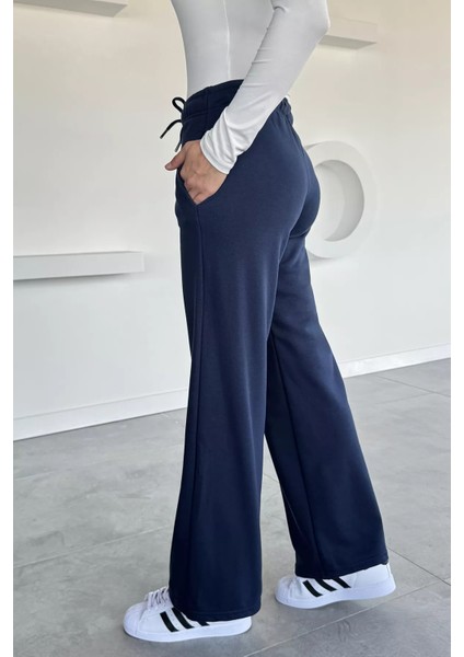 Kadın Bel Lastikli Çift Cepli Palazzo Eşofman Altı P-00018628 modelleri