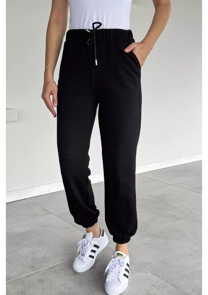 Kadın Bel ve Paça Lastikli Cepli Eşofman Altı P-00018621