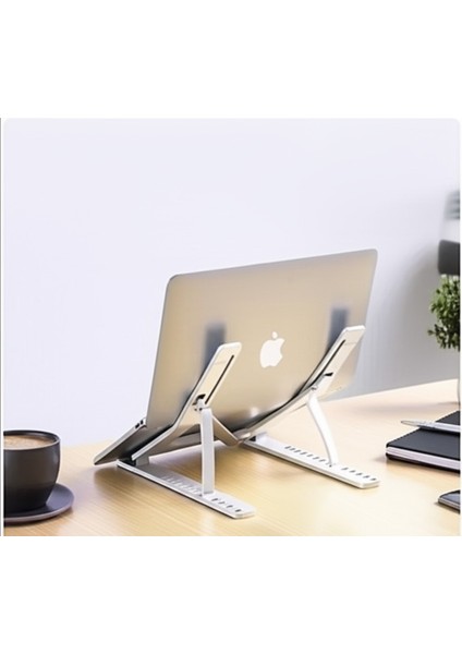 Alüminyum Laptop Standı Altlığı Ayarlanabilir Macbook Notebook Yükseltici Metal Bilgisayar Tutucu