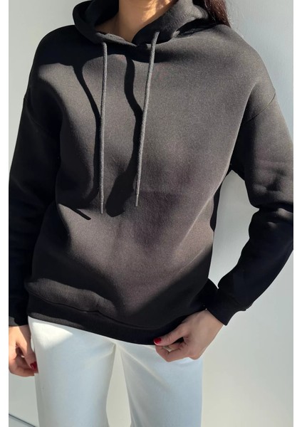 Kadın Kapüşonlu Şardonlu Basic Sweatshirt P-00018607 fiyatları