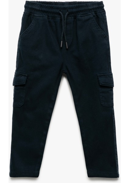 Kargo Cepli Beli Bağlamalı Pamuklu Pantolon