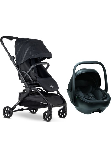 Mını By Easywalker Buggy Turn² Travel Sistem Bebek Arabası Oxford Black - Merkürbebe Guardix Anne Kucağı Siyah