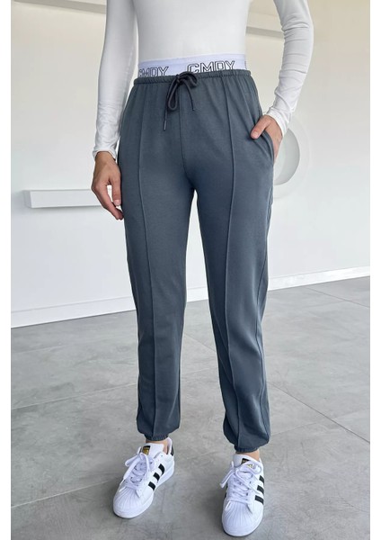 Kadın Bel Baskılı Paça ve Bel Lastikli Çimalı Eşofman Altı P-00018643 fiyatları