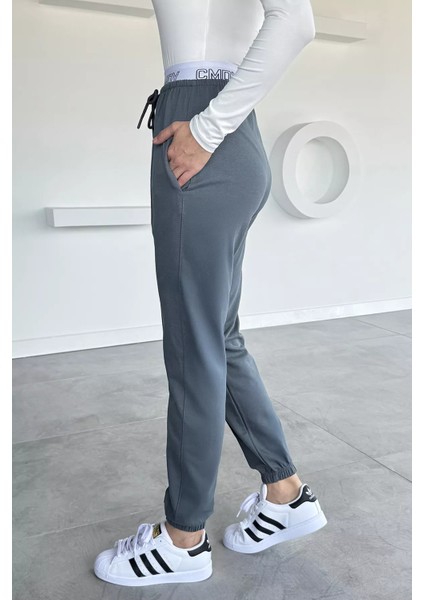 Kadın Bel Baskılı Paça ve Bel Lastikli Çimalı Eşofman Altı P-00018643 modelleri