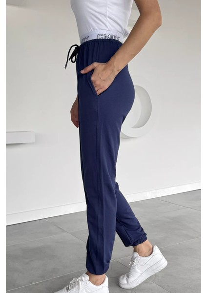 Kadın Bel Baskılı Paça ve Bel Lastikli Çimalı Eşofman Altı P-00018643 modelleri