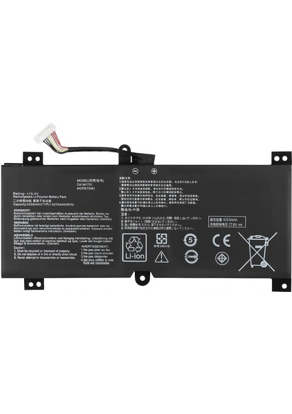 Asus C41N1731 Notebook Bataryası - Ver.1