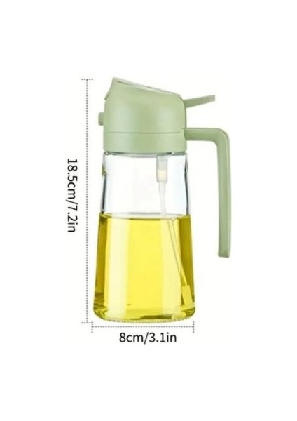 Çift Fonksiyonlu Yağdanlık Cam Şişe,sızdırmaz Tasarım, Zeytinyağı ve Sıvı Yağlar Için 550ML Cam Şişe fırsatları