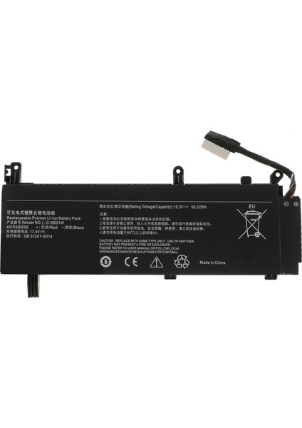 Xiaomi Mi Gaming Laptop 15.6 (2019), G15B01W Notebook Bataryası