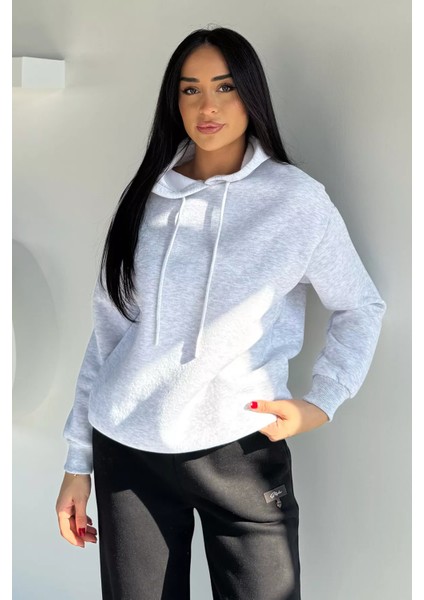 Kadın Kapüşonlu Şardonlu Basic Sweatshirt P-00018607 fiyatları