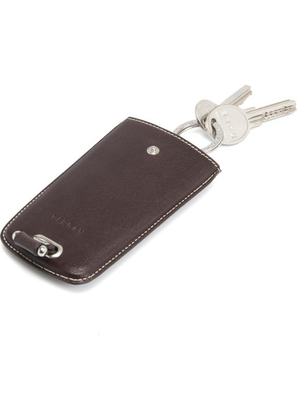 Kahve Hakiki Deri Unisex Anahtarlık - S1AN00000233-A98